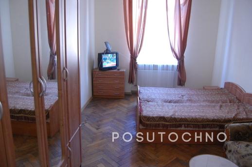 The apartment is located in the heart of Lviv, on a quiet st