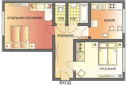 Уютная 2-комнатная квартира (025), Москва - квартира посуточно